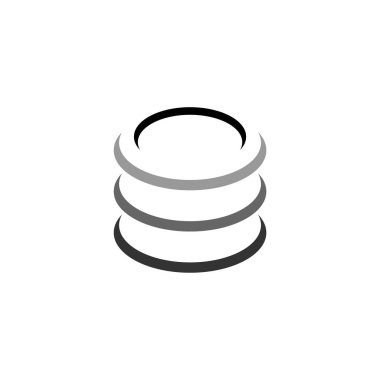 Gri daire Swoosh Logo şablonu