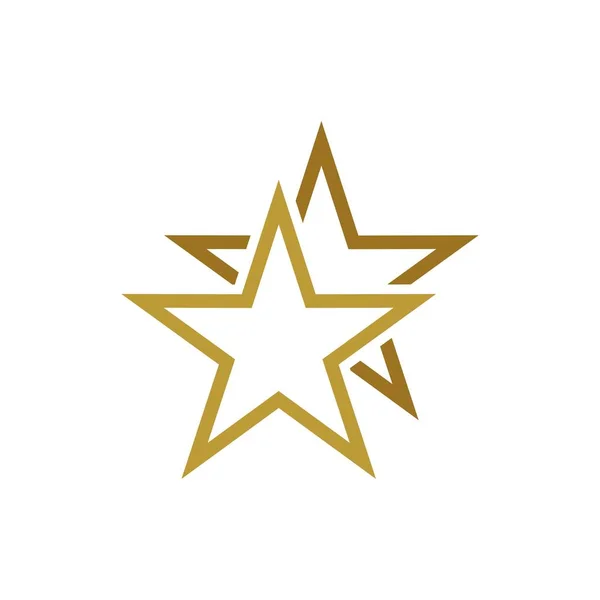 Logo Creativo Forma Estrella Sobre Fondo Blanco — Vector de stock