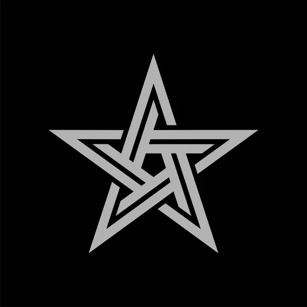 Creative star shape logo on black background