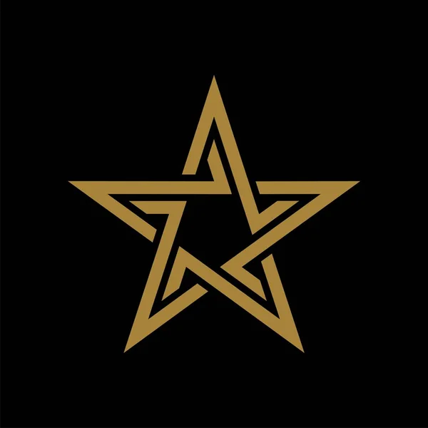 Logotipo Forma Estrela Criativa Fundo Preto — Vetor de Stock