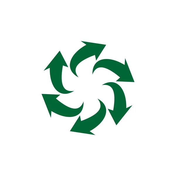 Modello Logo Freccia Verde — Vettoriale Stock