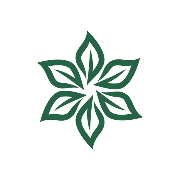 Logo Simple Thème Floral Sur Fond Blanc — Image vectorielle