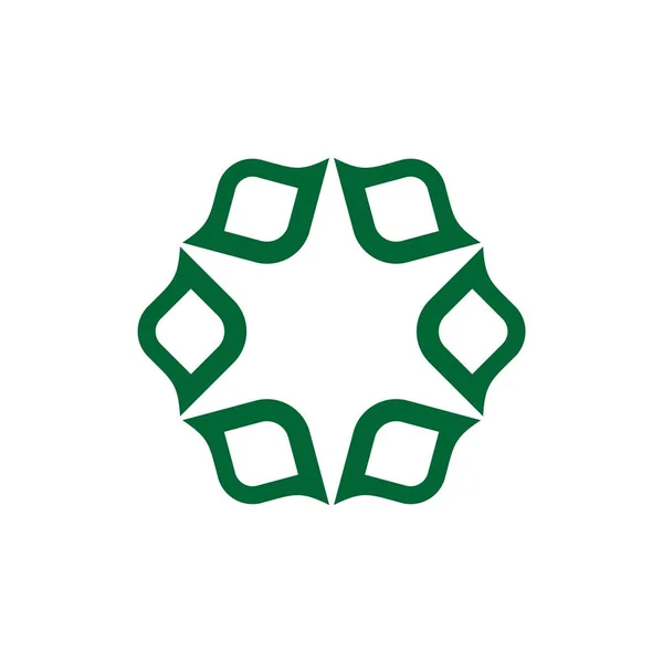 Logo Geometris Abstrak Pada Latar Belakang Putih - Stok Vektor