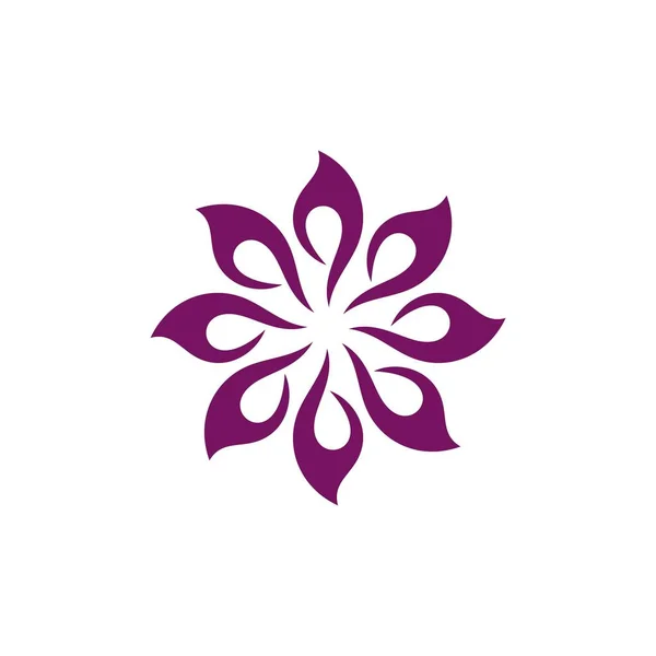 Logo Semplice Tema Floreale Sfondo Bianco — Vettoriale Stock
