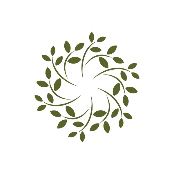 Простой Логотип Цветочной Теме Белом Фоне — стоковый вектор