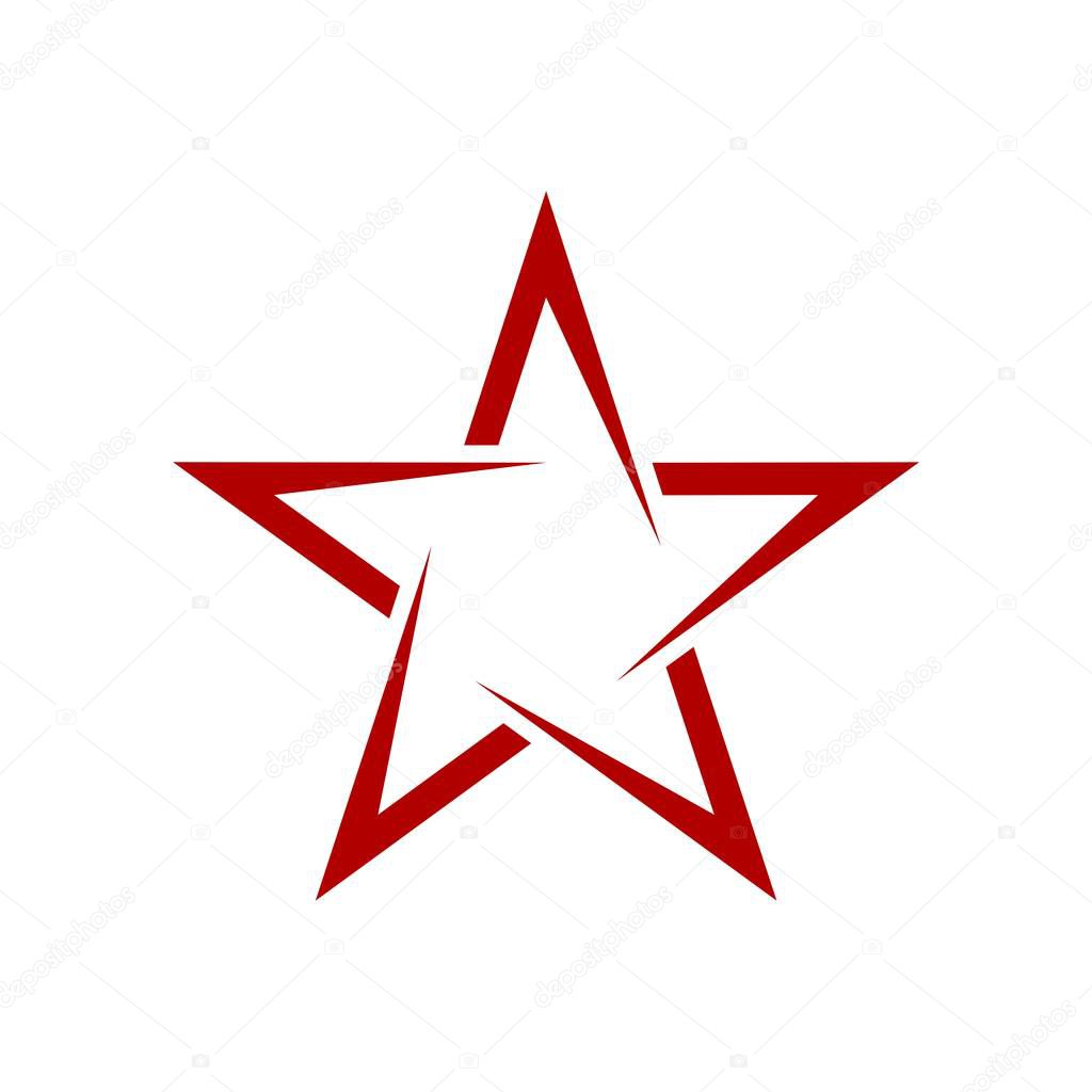 Creative star shape logo on white background