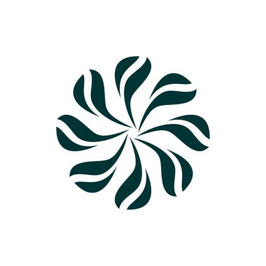 Süs Logo şablonu daire yeşil yaprakları