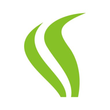 Yeşil dalga süs Logo şablonu
