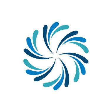 Yıldız çiçek süs işareti logo şablonu beyaz arka plan üzerinde