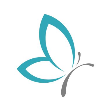 Kelebek simge vektör Logo şablonu