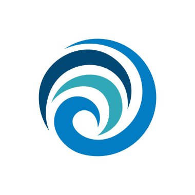 Beyaz arka plan üzerinde renkli soyut daire logo şablonu