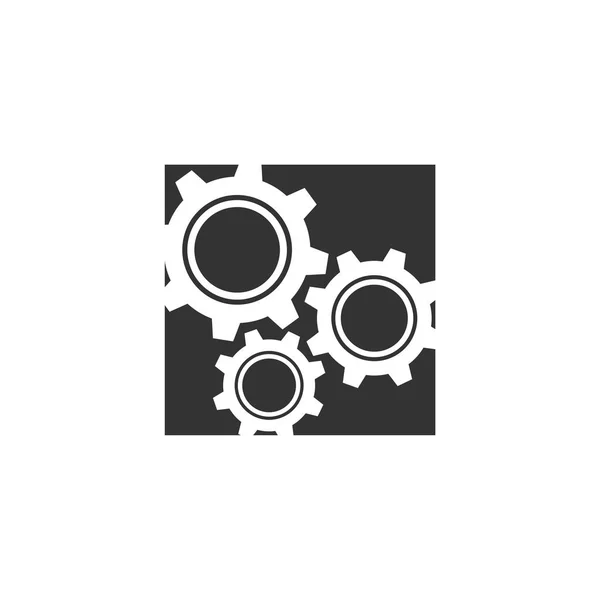 Plantilla Logotipo Engranaje Cuadrado — Vector de stock