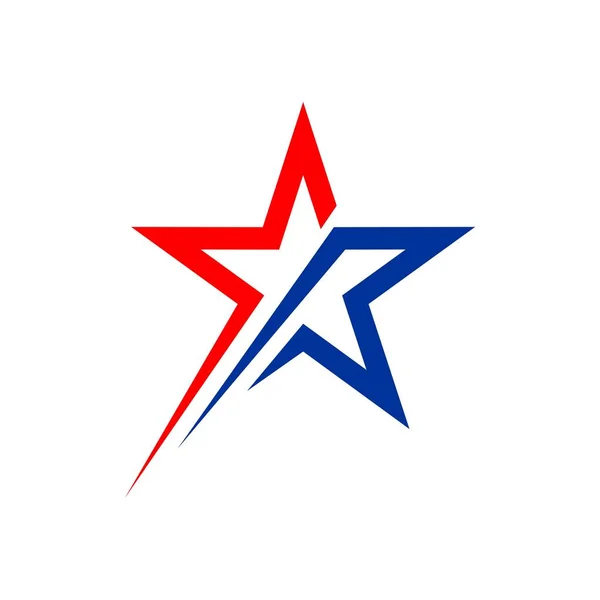 Logo Creativo Forma Stella Sfondo Bianco — Vettoriale Stock