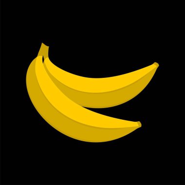 Sarı muz vektör logo şablonu