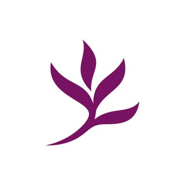 Soyut Mor çiçek logo şablonu