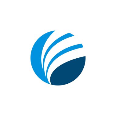 Beyaz arka plan üzerinde renkli soyut daire logo şablonu