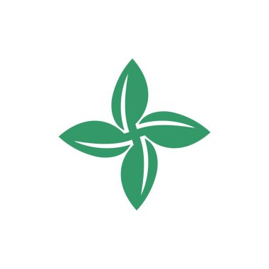 çiçek süs logo şablonu