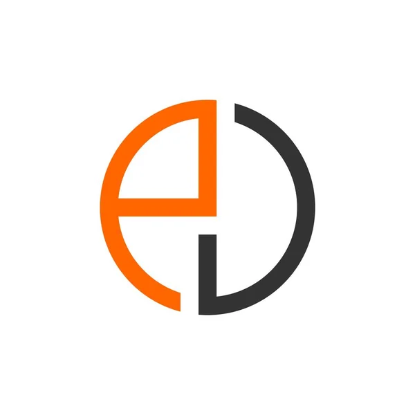 Електронна Літера Шаблон Логотипу — стоковий вектор