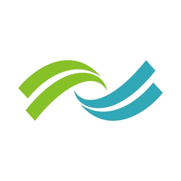 Plantilla Swoosh Wave Spa Logo — Vector de stock