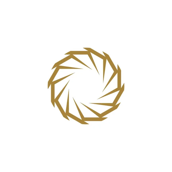 Yıldız Çiçek Süs Işareti Logo Şablonu Beyaz Arka Plan Üzerinde — Stok Vektör