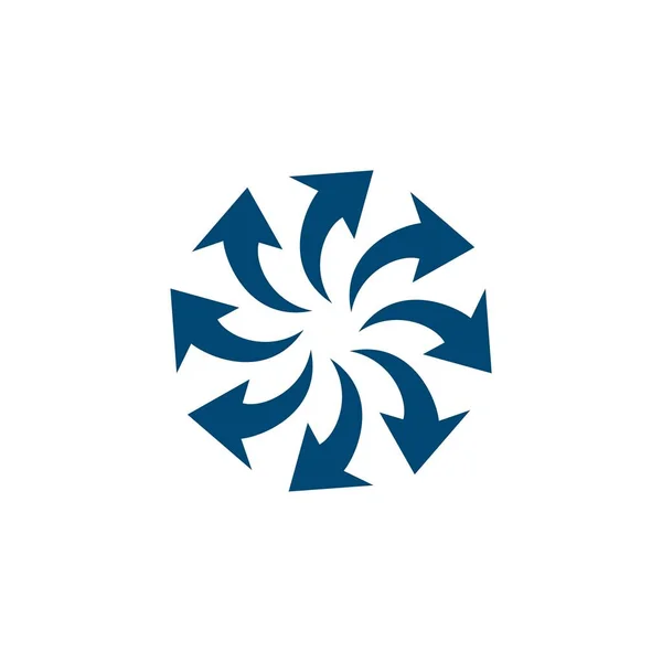 Vorlage Blauer Kreis Stern Logo — Stockvektor