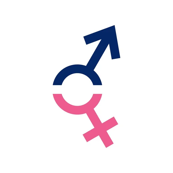 Vorlage Für Das Geschlechtszeichen Logo — Stockvektor