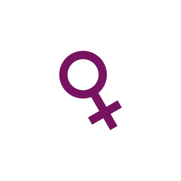 Žena Pohlaví Znak Logo Šablona — Stockový vektor