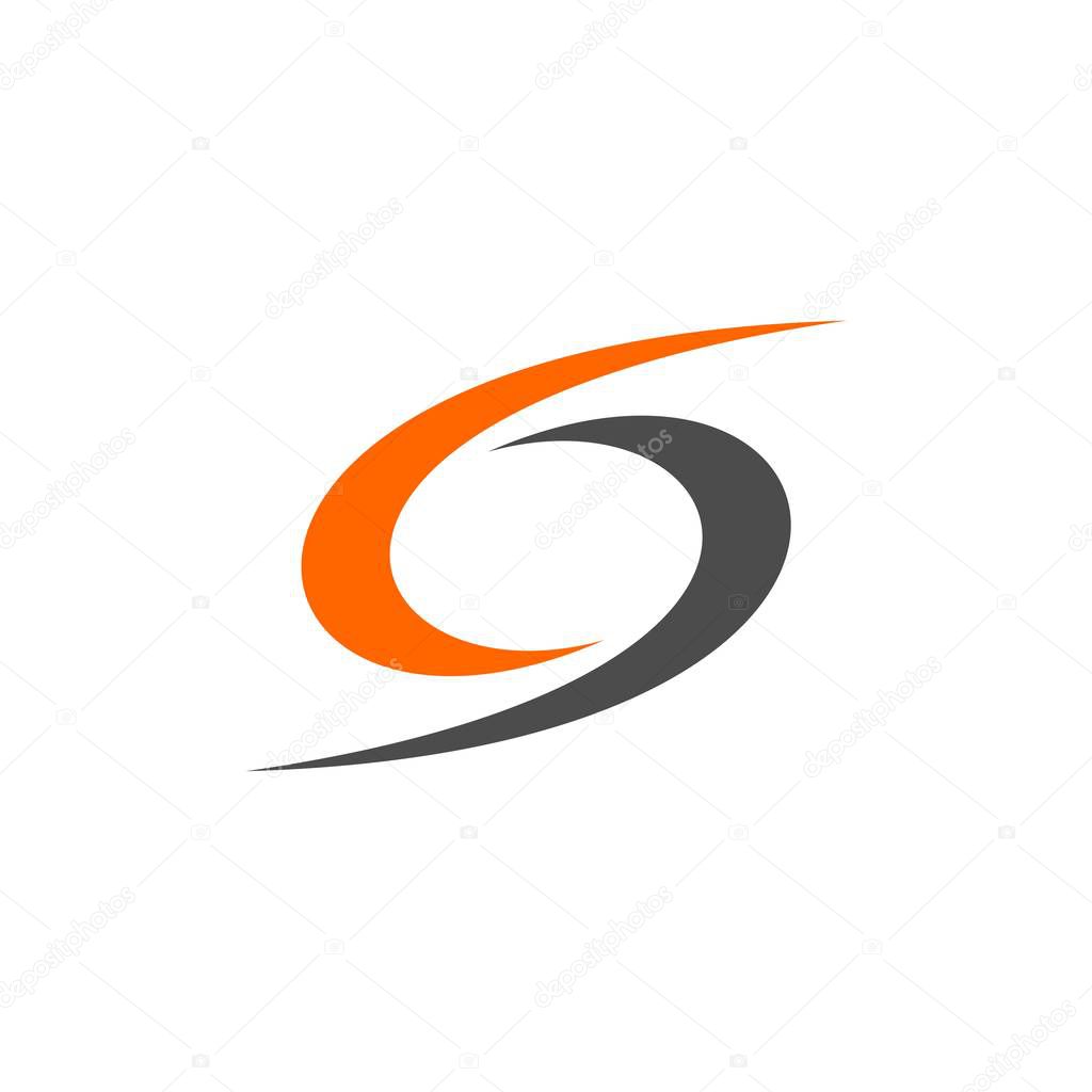 S Letter Swoosh Logo Template