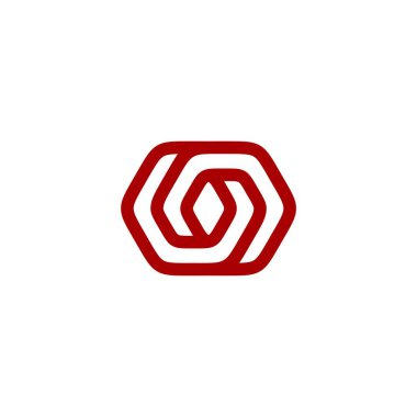 Beyaz arka plan üzerinde soyut geometrik logosu