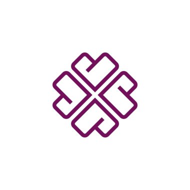 Beyaz arka plan üzerinde soyut geometrik logosu