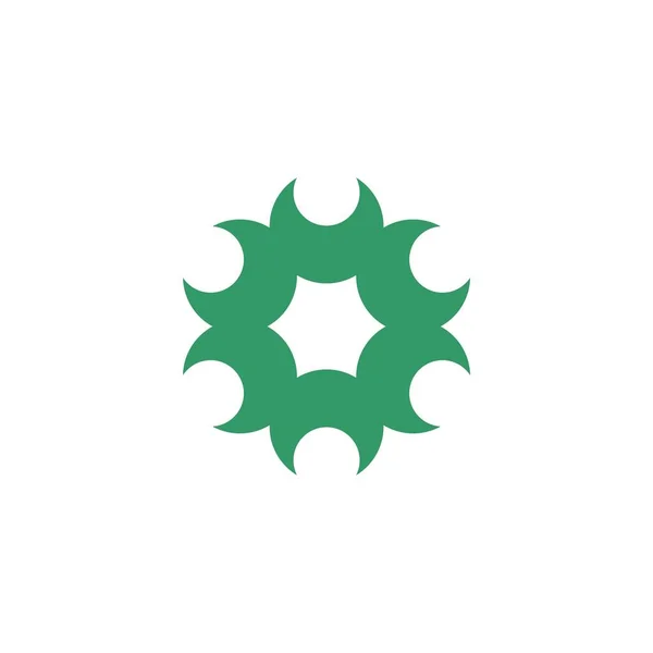 星花装饰标志标志模板在白色背景 — 图库矢量图片