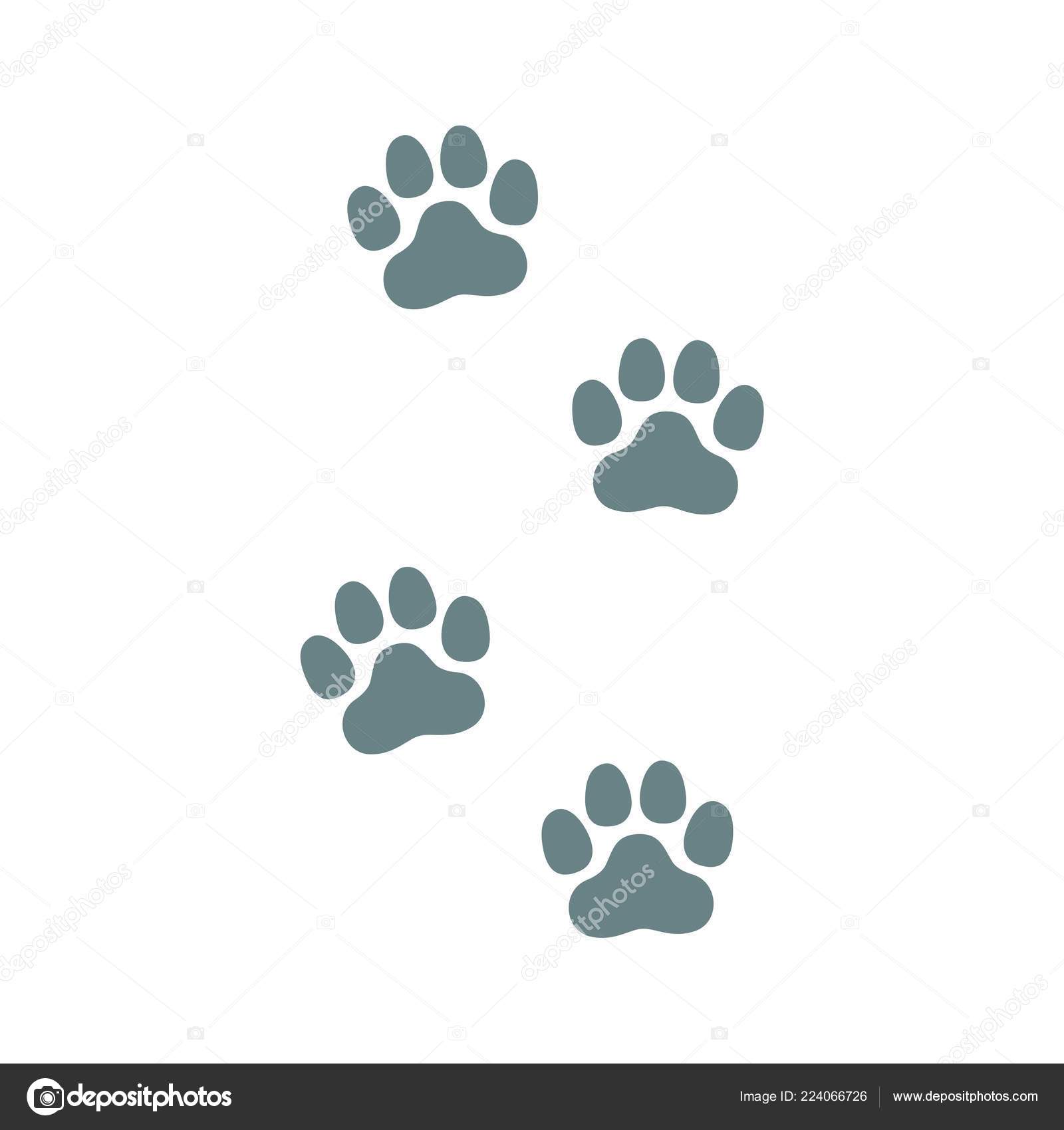 Dog Paw Logos Dog Paw Print Logo Template Stock Vector