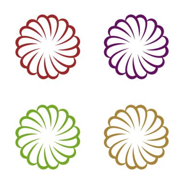 çiçek süs logo şablonu