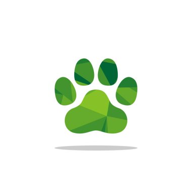 Köpek pençe baskı Logo şablonu