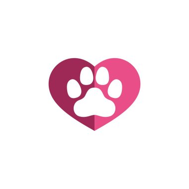 Köpek pençe baskı Logo şablonu