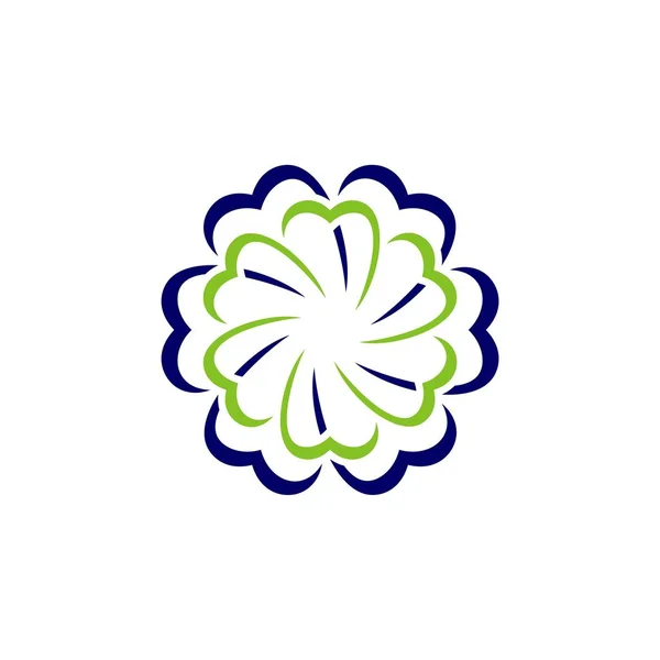 Logotipo Simples Tema Floral Fundo Branco — Vetor de Stock