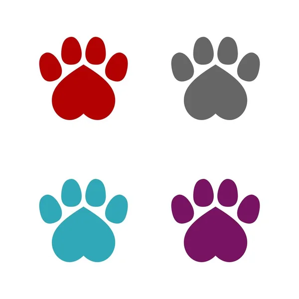 Dog Paw Print Logo Template Stock Vector Image by ©soponyono 224066746