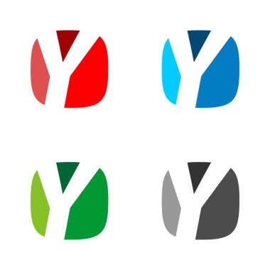 Y harfi logo şablonu