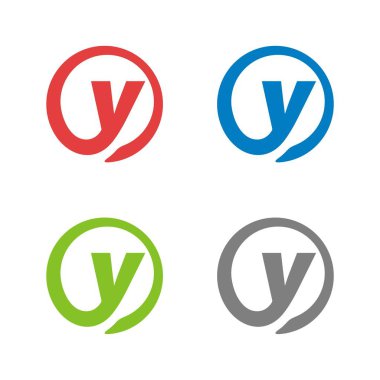 Y harfi logo şablonu