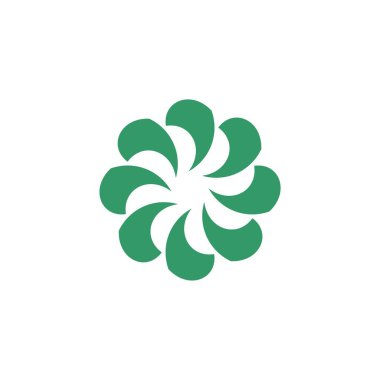 Beyaz arka plan üzerinde floral tema basit logo