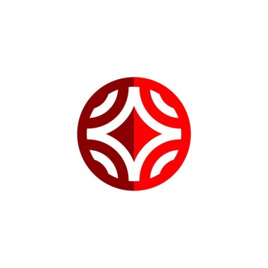 Beyaz arka plan üzerinde soyut geometrik logosu