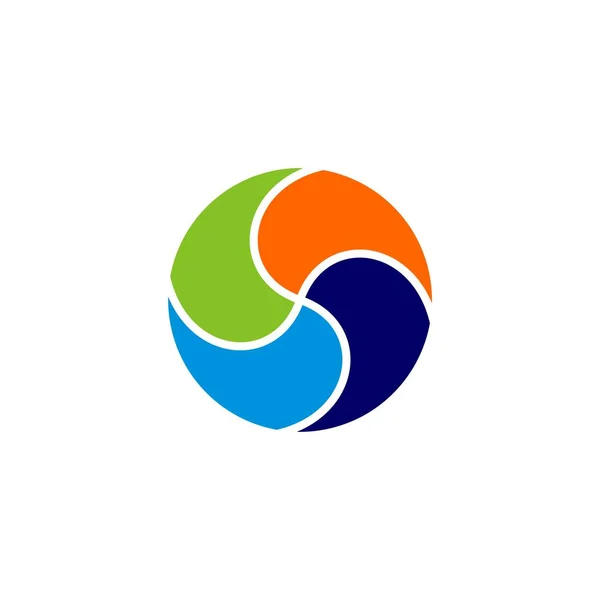Logotipo Geométrico Abstrato Sobre Fundo Branco —  Vetores de Stock