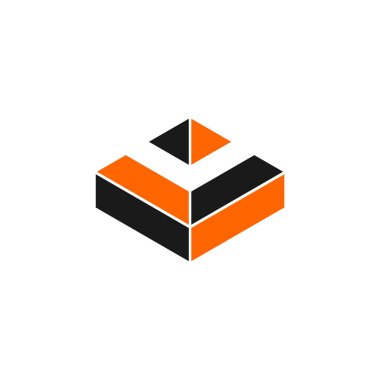 Beyaz arka plan üzerinde soyut geometrik logosu