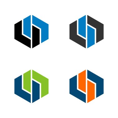 Soyut altıgen Logo şablonu