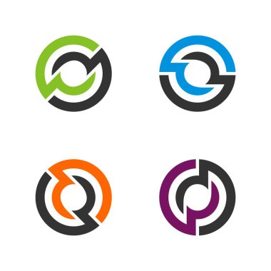 Soyut daire süs Logo şablonu