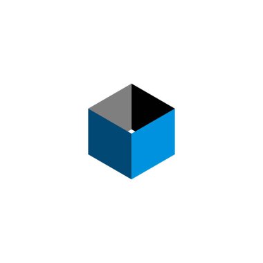 Beyaz arka plan üzerinde soyut geometrik logosu