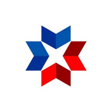 Yıldız çiçek süs işareti Logo şablonu