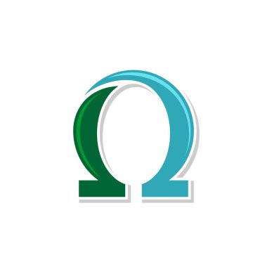 Omega sembolü Logo şablonu