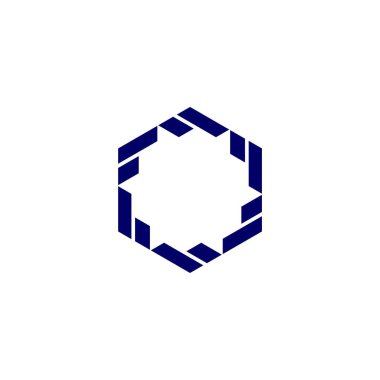 Beyaz arka plan üzerinde soyut geometrik logosu