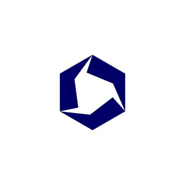 Beyaz arka plan üzerinde soyut geometrik logosu